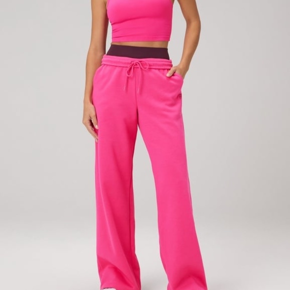 Fabletics Pants - Fabletics Cozy Fleece Wide Leg Sweatpant